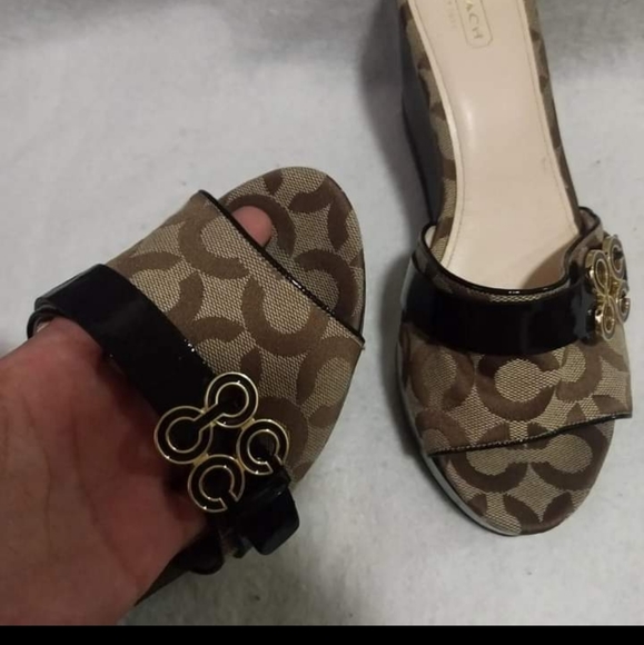 Coach signature platform wedge size 39.5 - Picture 1 of 9